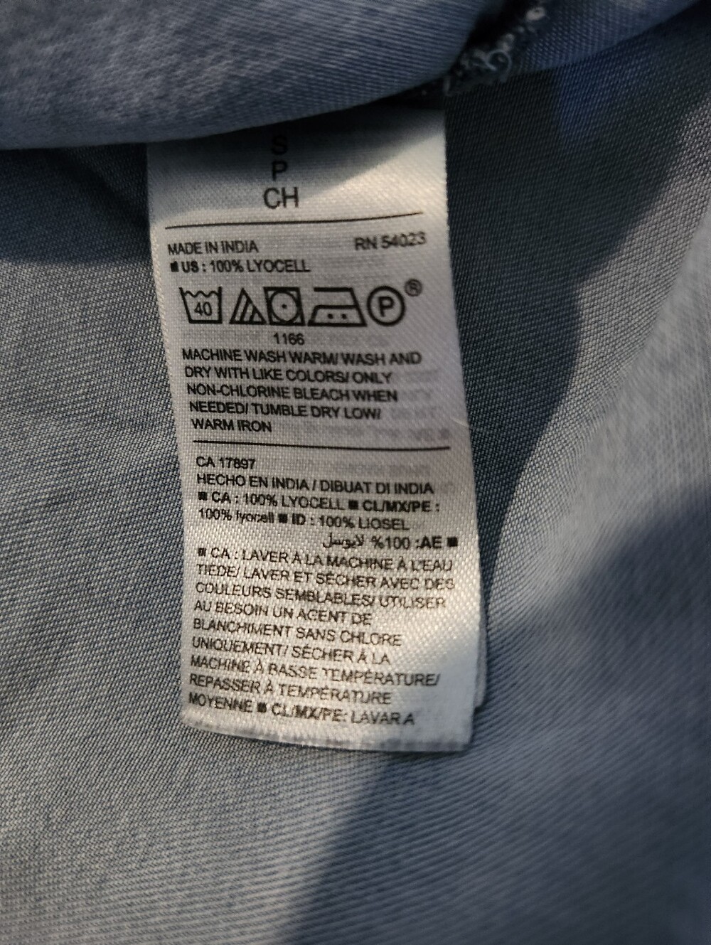 Old Navy 100% Lyocel Womens Light Blue Lace up Denim Shirt Sz S - Picture 6 of 7